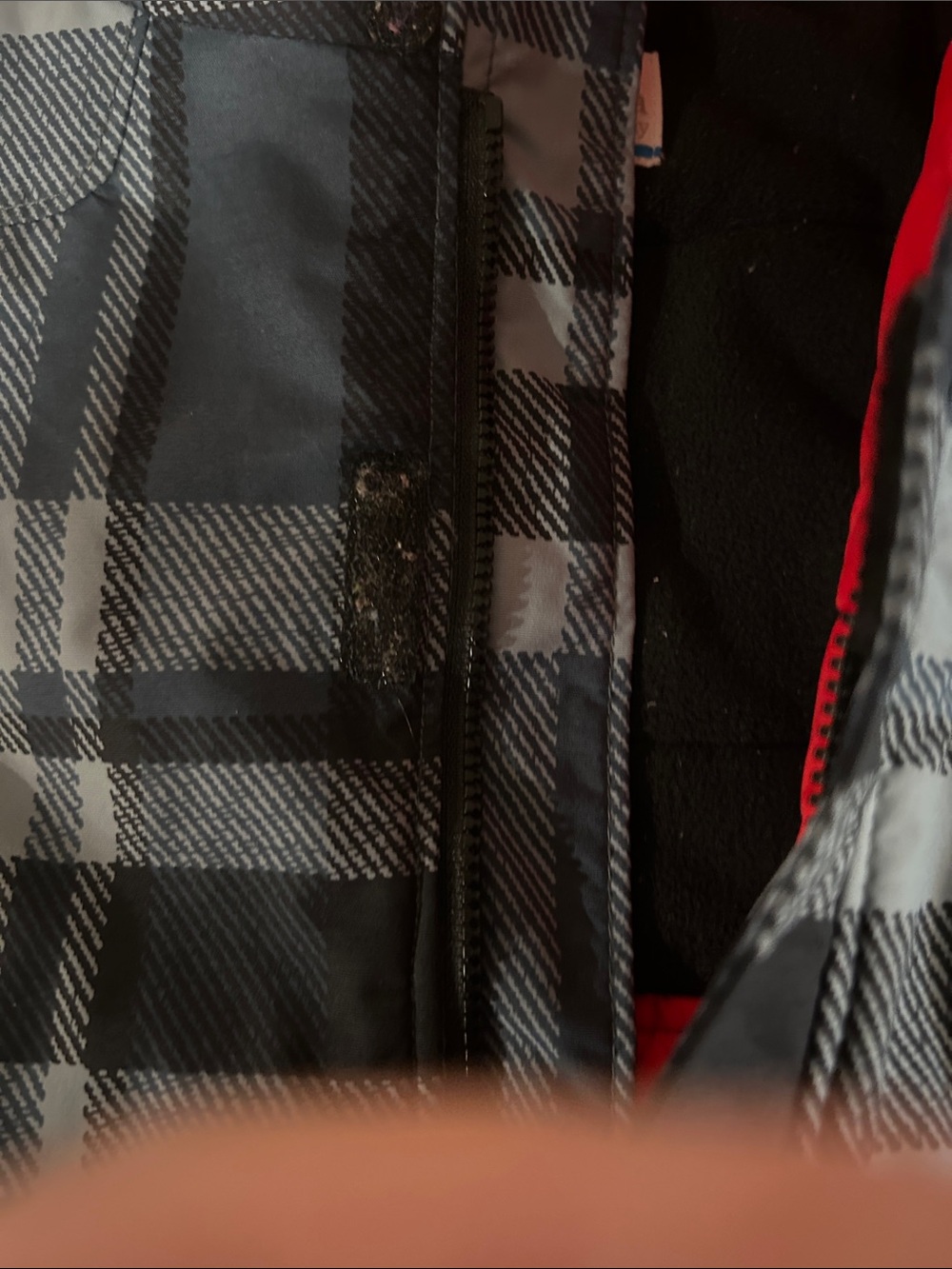 Columbia Kids Plaid Winter Jacket with Red Lined Hood - Picture 9 of 9